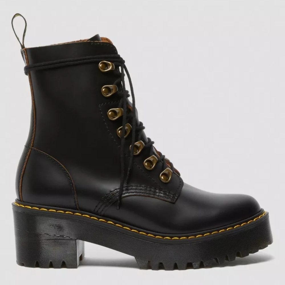 Dr. Martens Leona Women's Vintage Smooth Leather Heeled Boots